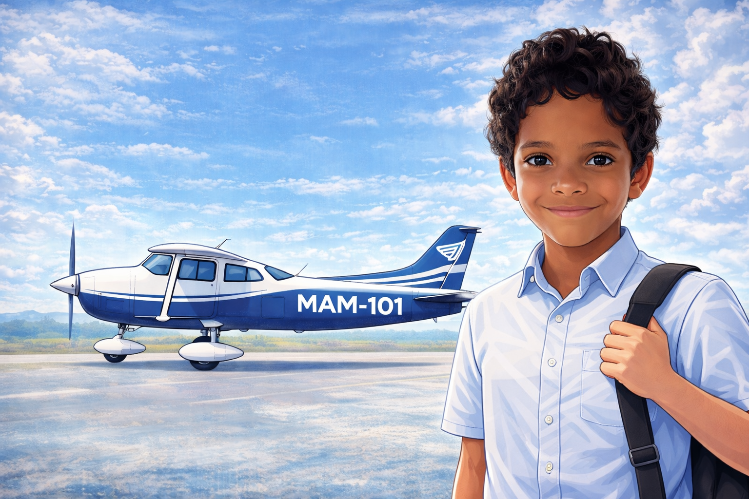 Piloto em treino com monomotor MAM-101